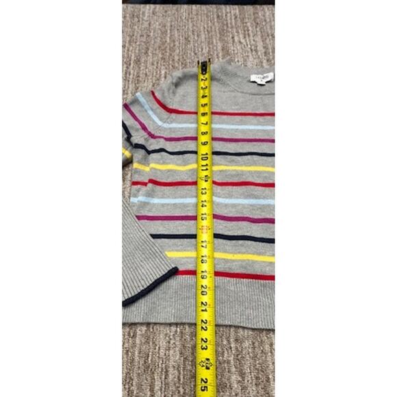 La Ligne X Target Women's Gray Crewneck Heavy Sweater Colored Stripes Size XL - Picture 6 of 8